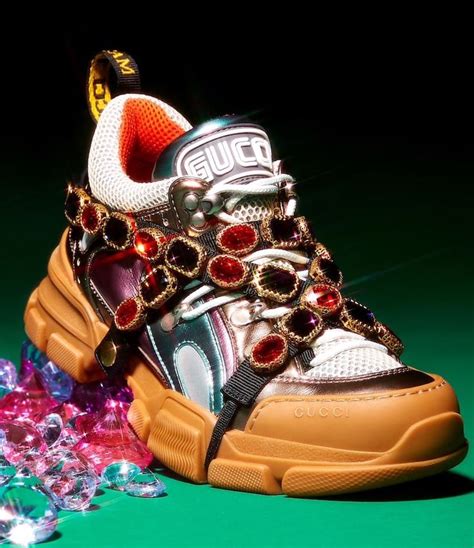 gucci sneakers peel|Gucci jeweled striped sneakers.